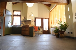 Pietra Di Morgex Quartzite Floor Tiles, Italy Grey Quartzite