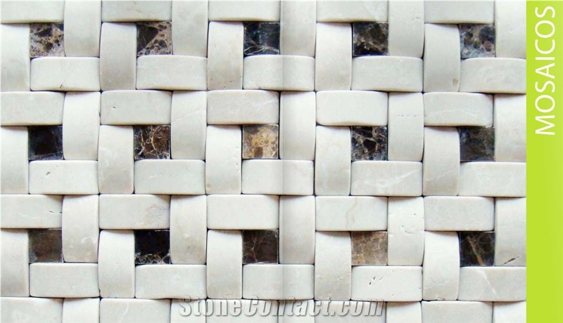 Basket Wave Marble Mosaic