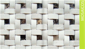 Basket Wave Marble Mosaic