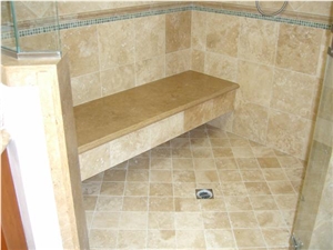 Durango Veracruz Travertine Bathroom Seat, Design, Wall Tiles