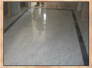 Bianco Carrara Marble Floor Tiles, Italy White Marble