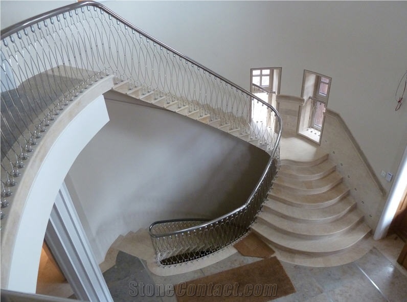 Beauharnais Beige Limestone Stairs