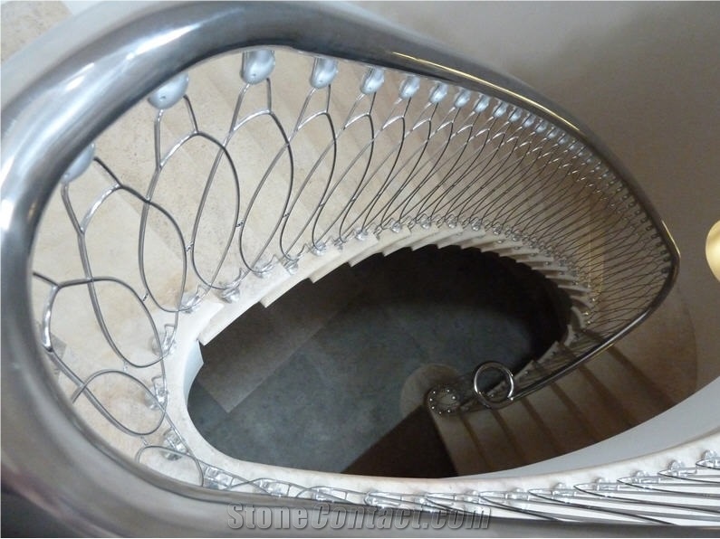 Beauharnais Beige Limestone Stairs