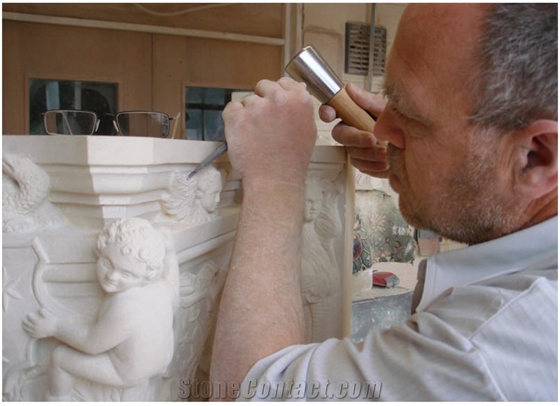Carving Angel Capitals - Private Client