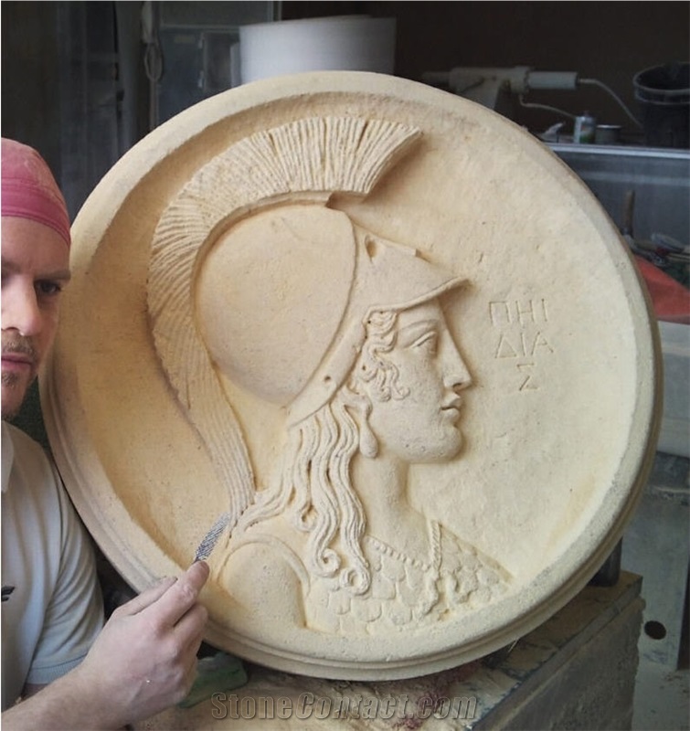 Limestone Hand Carved Relief