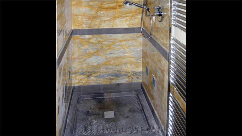 Arabescato Orobico Gold Marble Bathroom Shower Wall Tiles