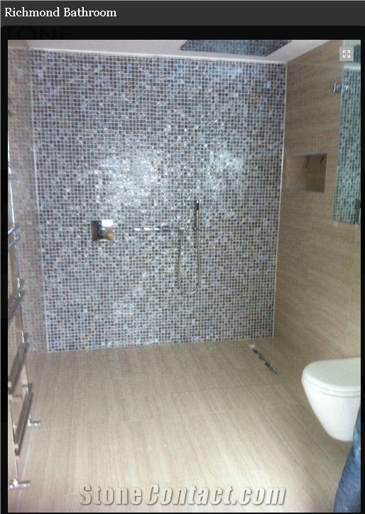 Richmond Bathroom, Glass Mosaic Wall Tiles