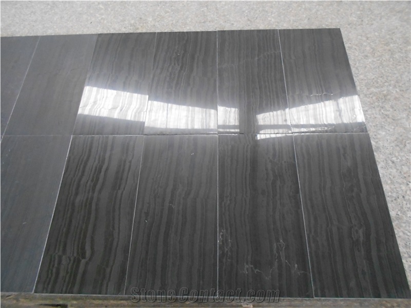 Black Wooden Marble Slabs, Tiles