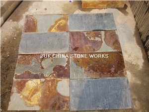 China Rust Slate Slabs & Tiles