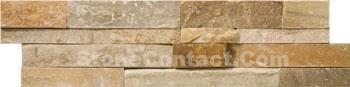 Quartzite Golden Sand Wall Cladding, Stacked Quartzite, Golden White Beige Quartzite Wall Cladding