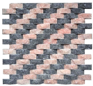 Lowest Price Sell Natural Marble Mosaic (MSK-ROS 001), Fu-Rong-Hong + Hai-Lang-Hua Marble Mosaic