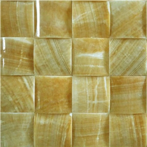 Lowest Price Sell Natural Onyx Mosaic (MSK-BBS 001), Mi-Huang-Yu Yellow Onyx Mosaic