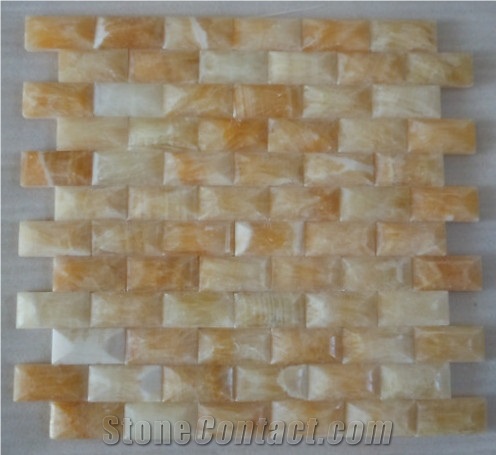 Lowest Price Sell Natural Onyx Mosaic (MSK-BWS 002), Mi-Huang-Yu Yellow Onyx Mosaic
