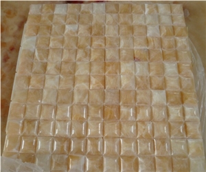 Lowest Price Sell Natural Onyx Mosaic (MSK-SBS 001), Mi-Huang-Yu Yellow Onyx Mosaic