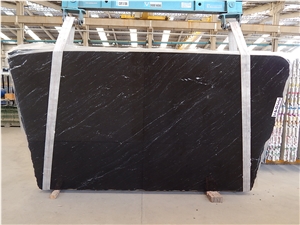 Black Streeper Granite Slabs & Tiles, India Black Granite