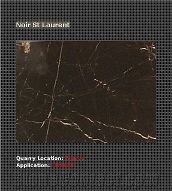 Noir St Laurent Marble Tiles, Slabs, Nero St Laurent Marble
