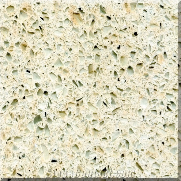 Beige Yellow Quartz Stone Slabs, Tiles