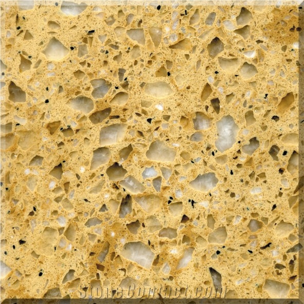 ESYL2210 Yellow Quartz Tiles Slab