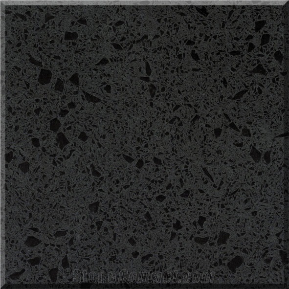 ESYL3009 Black Quartz Tiles Slab