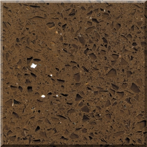 ESYL7011 Brown Quartz Tiles Slab
