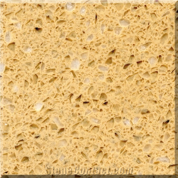 Giallo Vermont Quartz Stone Slabs, Tiles