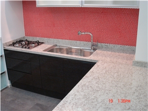 Kitchen Photo,White Quartz Stone Countertop