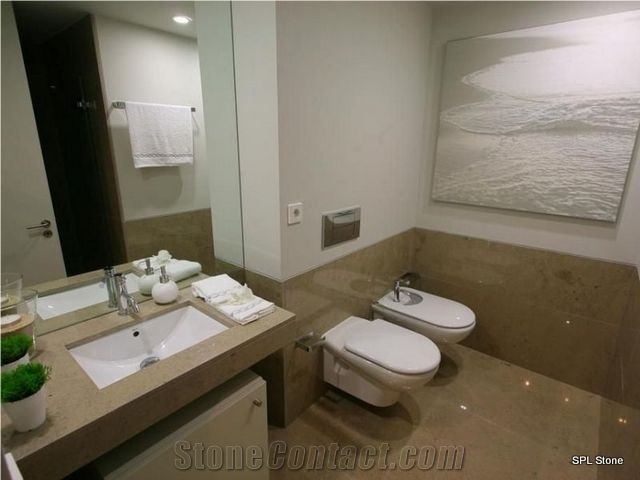 Ataija Azul Limestone Hotel Troia Project Bathroom Design