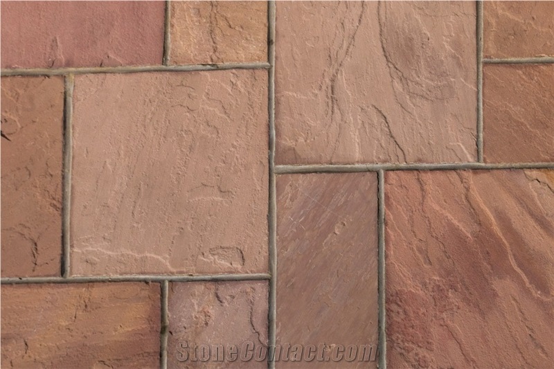 Modak Sandstone Hand Cut Patio Floor Tiles