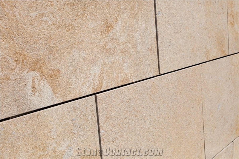 Sahara Beige Sandstone Six Sided Machine-cut Pattern