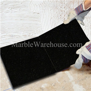 Black Absolute Premium Granite Tile 12"x12"
