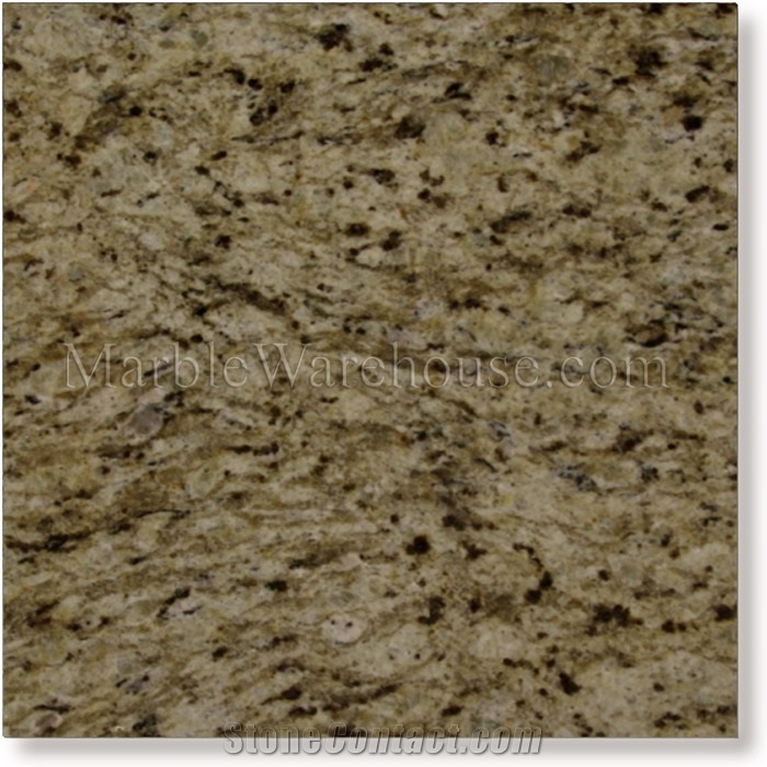 Giallo Ornamental Granite Tile 12"x12", Brazil Yellow Granite