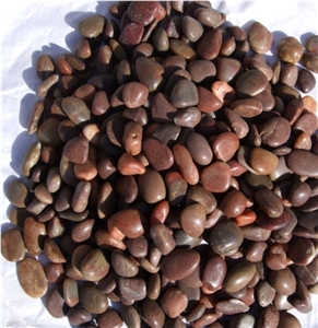 Polished and Waxing Black Pebbles, Brown Pebbles