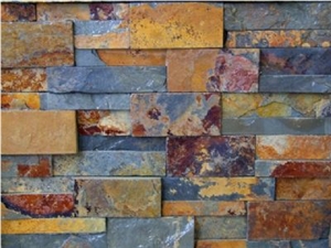 Rust Slate 3D Natural Stone Light Weight Wall Cladding, China Rust Slate Wall Cladding