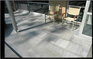Fossil Gray Limestone Terrace Floor