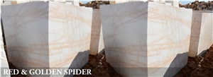 Badalan White Red Spider Marble Blocks