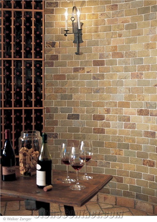 Shabui Stone Collections Tumbled Rustic Slate 3 X 6 Field Tile In Stone Collections Tumbled Rustic Slate