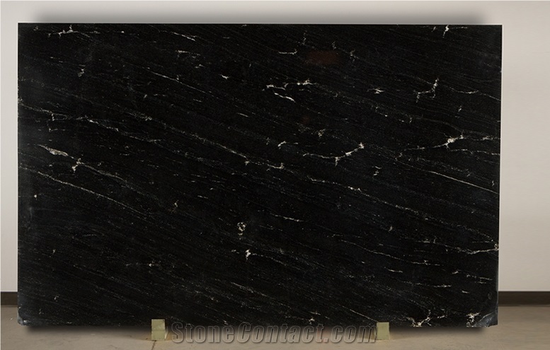 Via Lattea Granite Slabs Polished, Brazil Black Granite