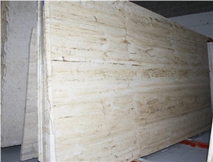 Spain Beige Travertine Vein Cut Slabs