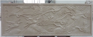 3d Natural Stone Building Walling Panel, Beige Marble Walling