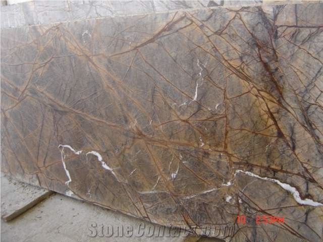 Multicolor Marble Slabs, Rain Forest Brown Marble