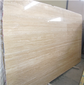 Mexico Classic Travertine Vein Cut Slabs, Mexico Beige Travertine