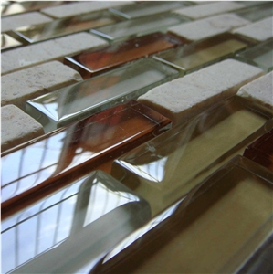 High Quality Glass and Marble Mosaic Tile (HCM-X-013)
