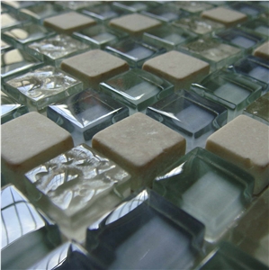 High Quality Glass and Marble Mosaic Tile (HCM-X-015)