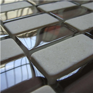High Quality Glass and Marble Mosaic Tile (HCM-X-016)
