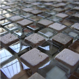 High Quality Glass and Marble Mosaic Tile (HCM-X-018)