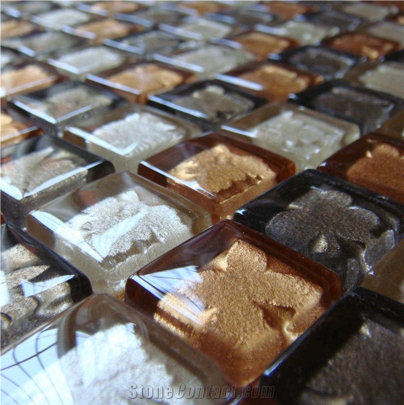 High Quality Glass and Marble Mosaic Tile (HCM-X-028)