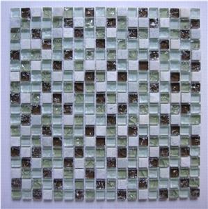 High Quality Glass and Marble Mosaic Tile (HCM-X-030)