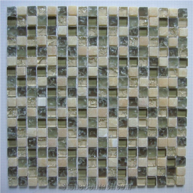 High Quality Glass and Marble Mosaic Tile (HCM-X-031)
