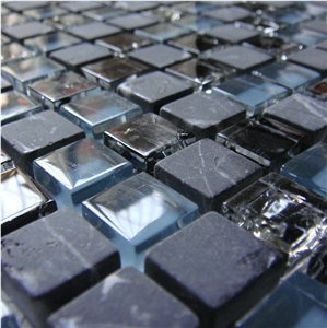 High Quality Glass and Marble Mosaic Tile (HCM-X-034)