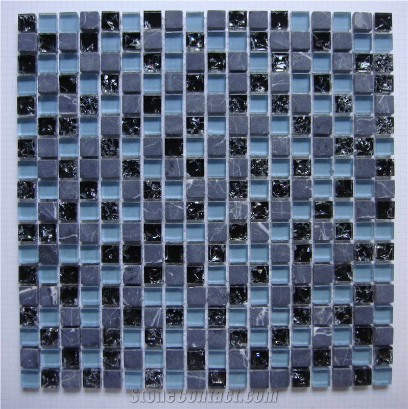 High Quality Glass and Marble Mosaic Tile (HCM-X-034)
